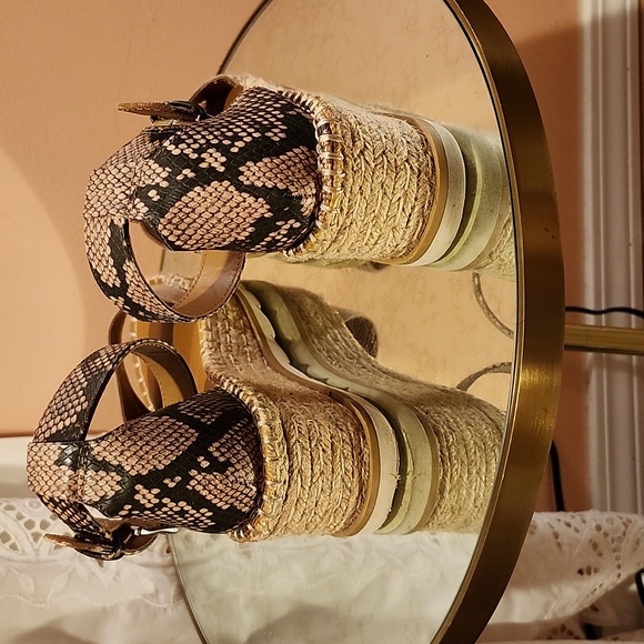 Universal Thread Faux Snake/Faux Suede Sandals - Picture 2 of 6